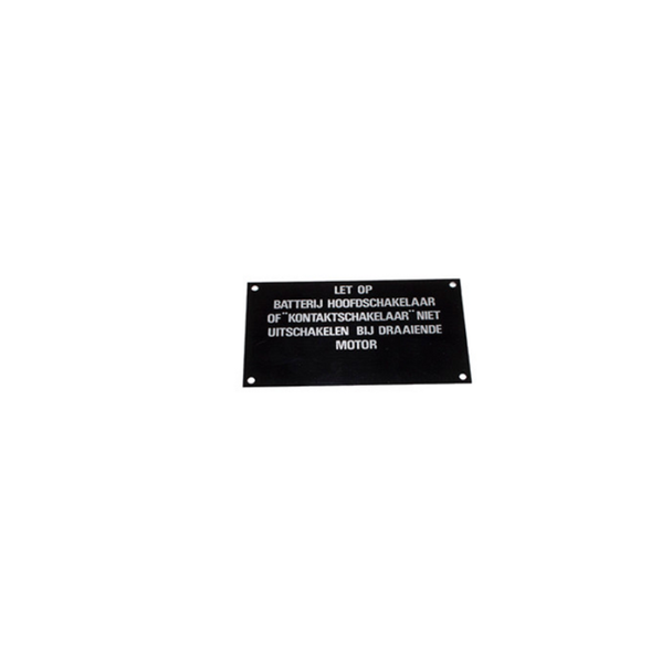 Battery Switch Label - MRC3289 | OEM from JGS4x4
