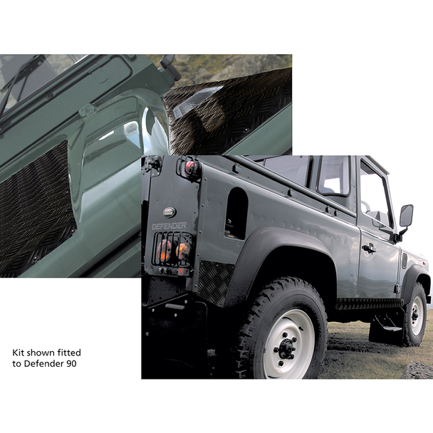Black Chequer Plate Kit for Defender 110 Up to 2006 - DA4297B from JGS4x4