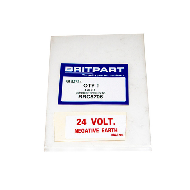 Warning Label - RRC8706 | OEM from JGS4x4