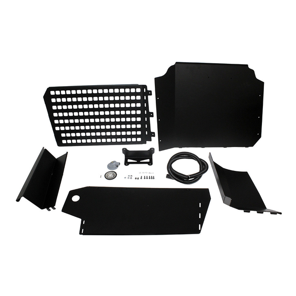 Terrafirma TF984BIN Flip-Up Storage Bin for Discovery 3/4, Aluminium with Lockable Catches & Molle Panel from JGS4x4