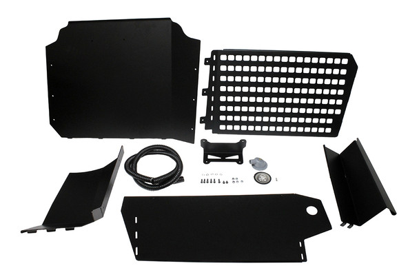 Terrafirma TF985BIN Flip-Up Storage Bin for Discovery 3/4, Aluminium with Lockable Catches & Molle Panel from JGS4x4