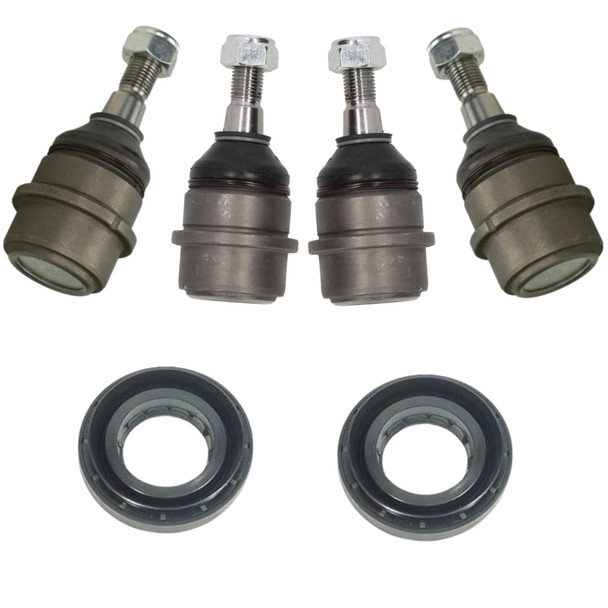 Front Axle Ball Joint Kit (FK0363) with Driveshaft Seals and Delphi Ball Joints for Discovery 2 & Range Rover P38 from JGS4x4