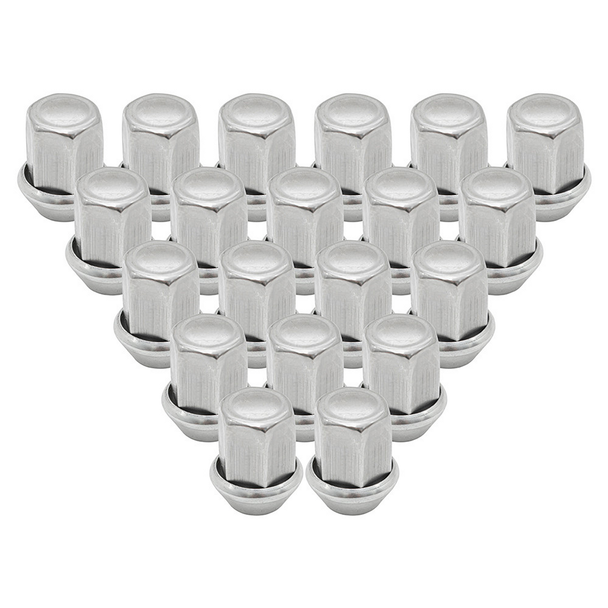 Set of 20 Alloy Wheel Nuts with Stainless Steel Cap for Freelander 2, Discovery Sport, Range Rover Evoque, and Range Rover Velar | LR001381 from JGS4x4