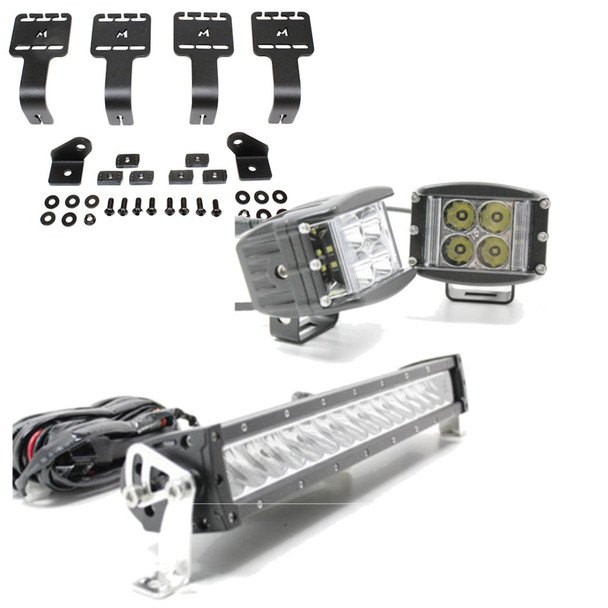 Terrafirma T Slot Roof Rack Light Bar and Spot Light Kit with TF712 & TF716 Lights | TF8012KIT from JGS4x4