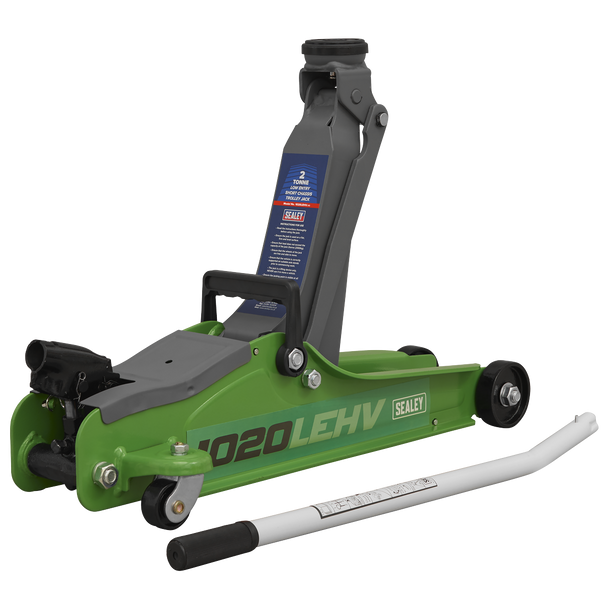 Low Profile Short Chassis Trolley Jack 2 Tonne - Green