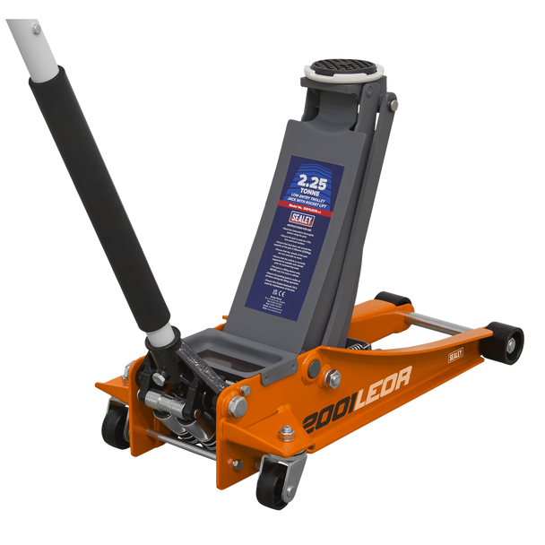 Low Profile Trolley Jack with Rocket Lift 2.25 Tonne - Orange