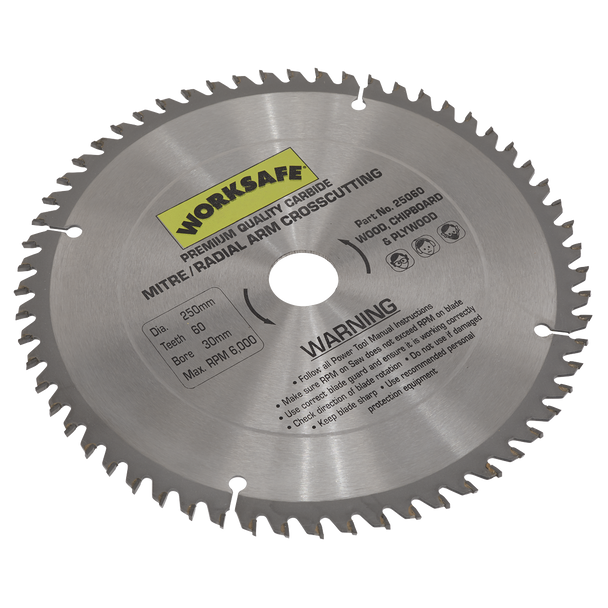 Worksafe® TCT Saw Blade 250 x 30mm 60tpu