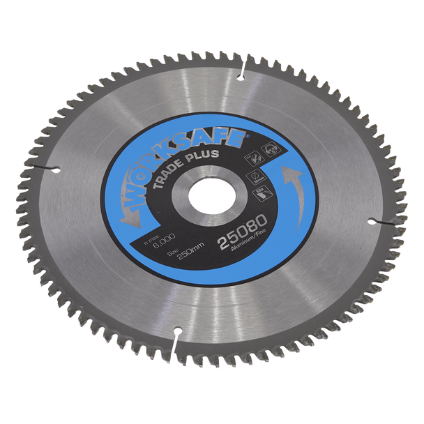 Worksafe® Aluminium Cutting TCT Saw Blade 250 x 30mm 80tpu