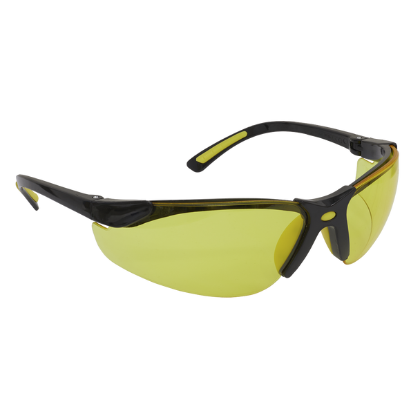 Worksafe® Zante Style Amber Lens Safety Glasses with Flexi Arms