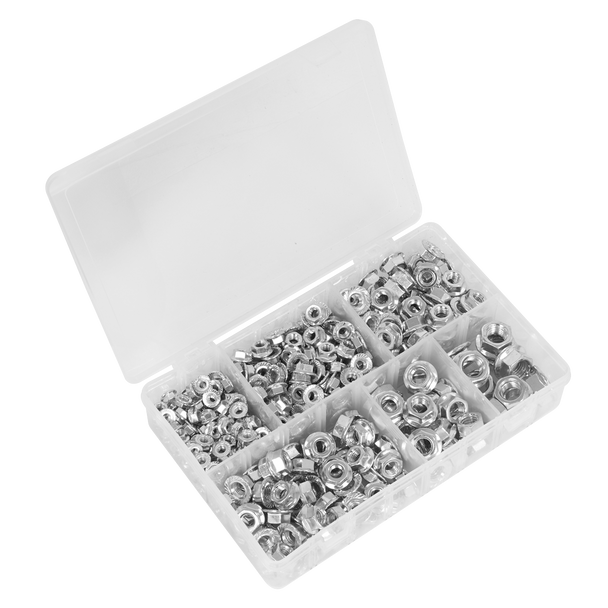 Serrated Flange Nut Assortment M5-M12 390pc