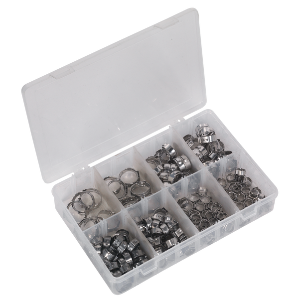 Stainless Steel O-Clip Single Ear Assortment 160pc