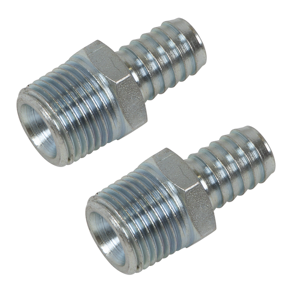 PCL Screwed Tailpiece Male 1/2"BSPT - 1/2" Hose - Pack of 2