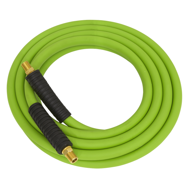 High-Visibility Hybrid Air Hose with 1/4"BSP Unions 10m x 8mm - AHHC10G