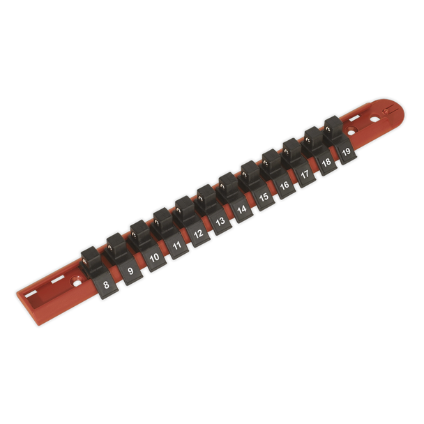 Premier Socket Retaining Rail with 12 Clips 3/8"Sq Drive