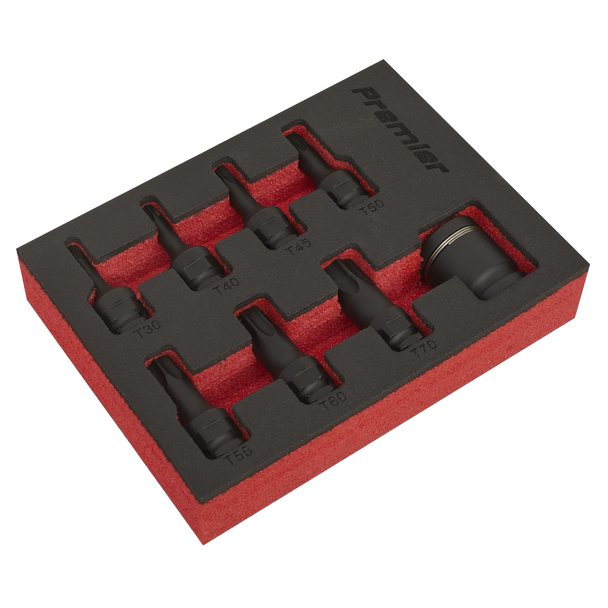 Premier TRX-Star* Impact Socket Bit Set 3/8"Sq Drive 8pc