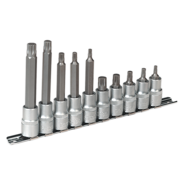 Premier Spline Socket Bit Set 1/2"Sq Drive 10pc
