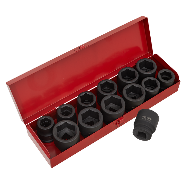 Premier Metric/Imperial Impact Socket Set 3/4"Sq Drive 13pc