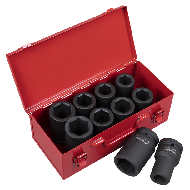 Premier Metric/Imperial Deep Impact Socket Set 1"Sq Drive 10pc