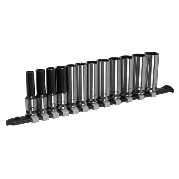 Premier Black Deep Socket Set 3/8"Sq Drive 12pc