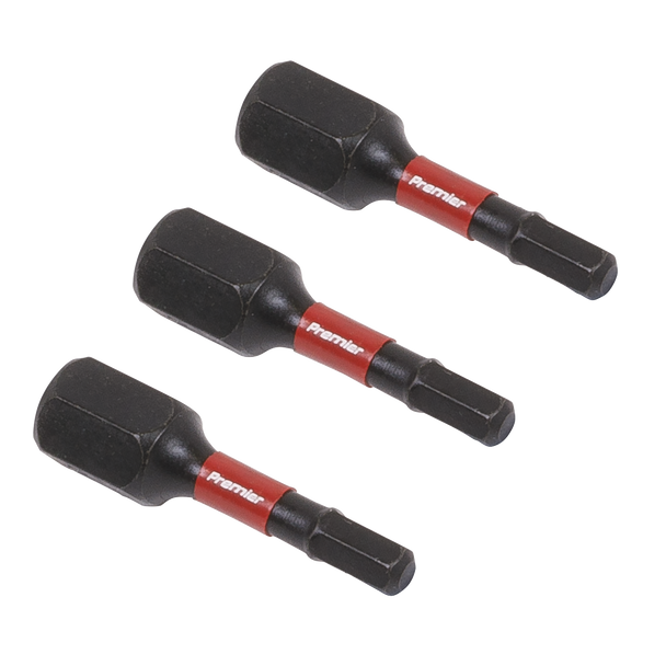 Premier Hex Impact Power Tool Bits 3 x 25mm 3pc