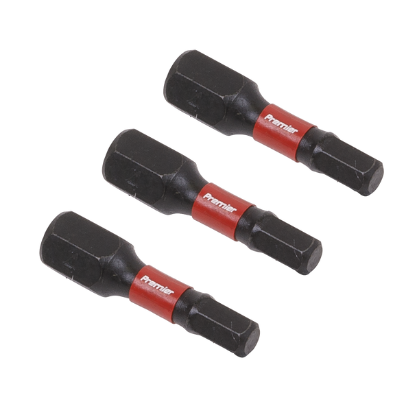 Premier Hex Impact Power Tool Bits 4 x 25mm 3pc