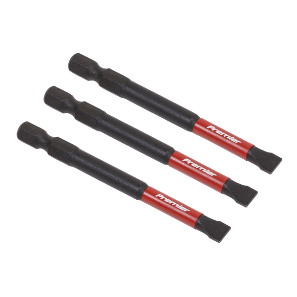 Premier Slotted Impact Power Tool Bits 6.5 x 75mm 3pc