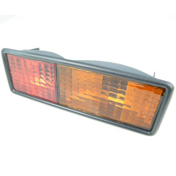 Product: Direct Replacement Rear Bumper Lamp Light Right Hand for Discovery 1, close-up of the automotive rear bumper lamp light showing red and amber lens sections.