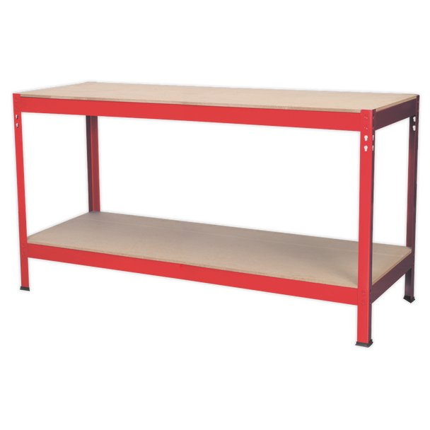 Steel Workbench with Wooden Top 1.53m