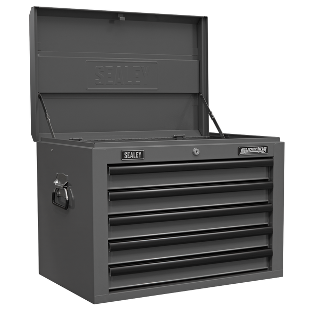 Superline PRO® Topchest 5 Drawer - Grey/Black