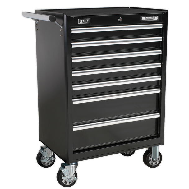 Superline PRO® Rollcab 7 Drawer - Black - AP33479B