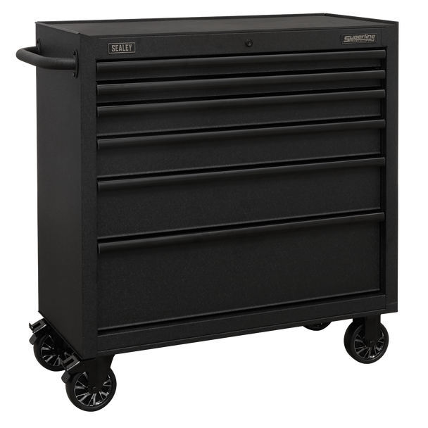 Superline PRO® Black Edition Rollcab with 6 Soft Close Drawers 915mm