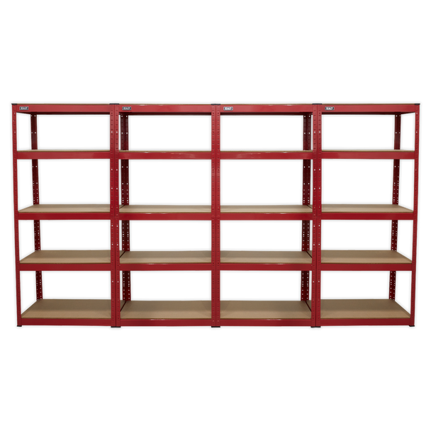 Racking Unit with 5 Shelves 150kg Capacity Per Level - Set of 4