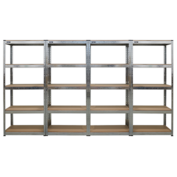 Racking Unit 5 Shelf 150kg Capacity Per Level - Set of 4