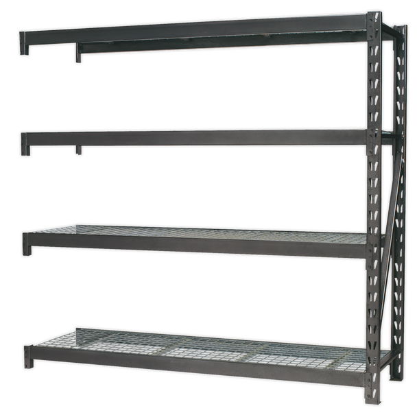 Heavy-Duty Racking Extension Pack with 4 Mesh Shelves 640kg Capacity Per Level - AP6572E