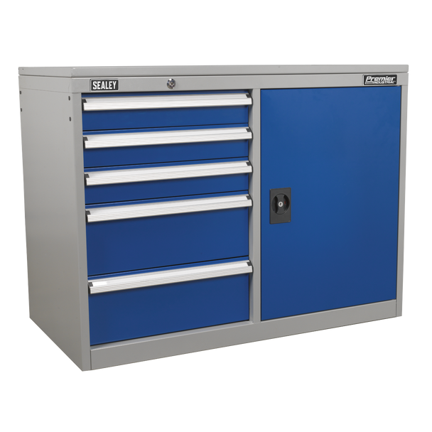 Premier Industrial Cabinet/Workstation with 5 Drawers & 1 Shelf