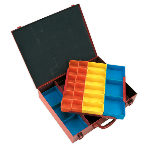 2-Layer Metal Case with 27 Storage Bins