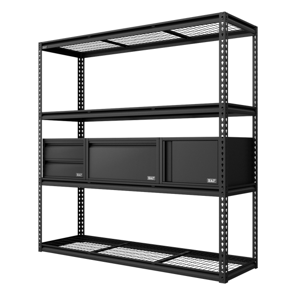 Heavy-Duty Modular Racking Kit with 3 Storage Units