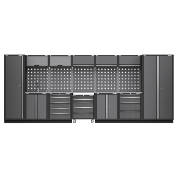 Superline PRO® Storage System with Stainless Worktop 4.92m - APMSSTACK17SS