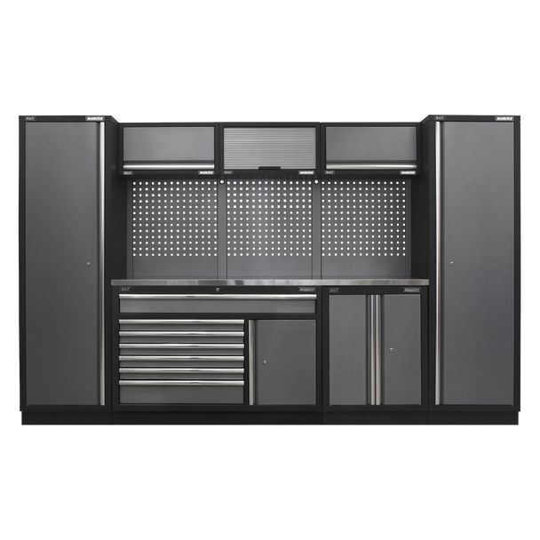 Superline PRO® Storage System with Stainless Steel Worktop 3.24m