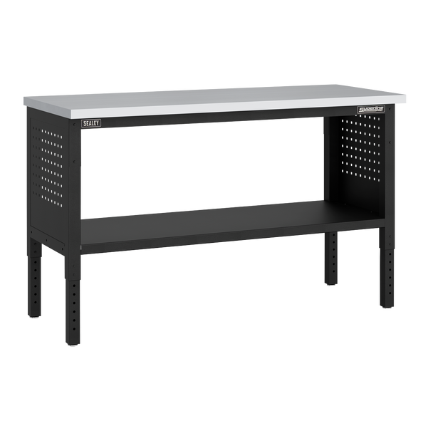 Superline PRO® Modular Workbench with Stainless Steel Worktop & Adjustable Height 1525mm