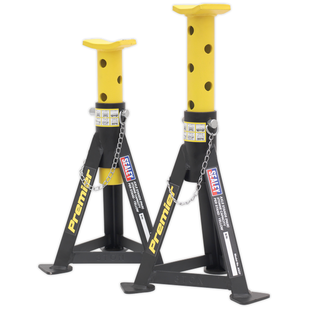 Premier Axle Stands (Pair) 3 Tonne Capacity per Stand - Yellow