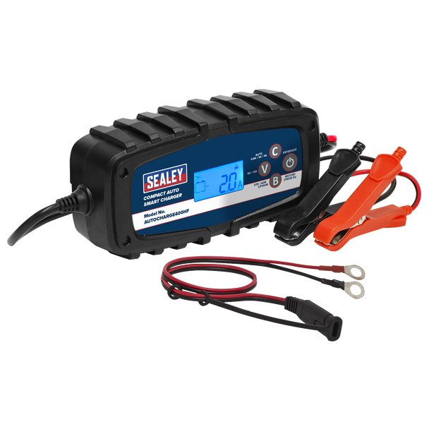6/12V Compact Auto Smart Charger & Maintainer 4A