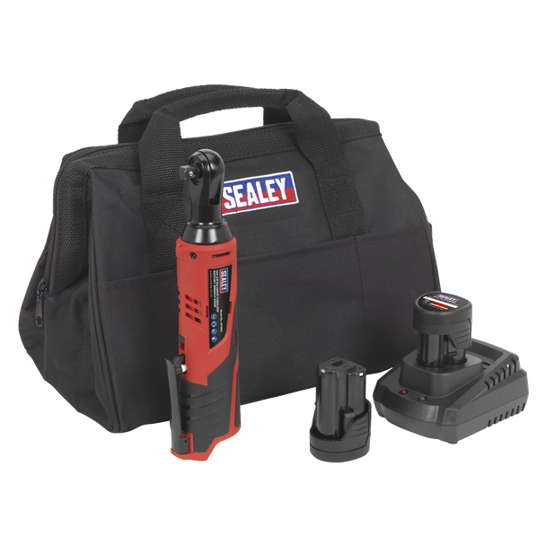 SV12 Series 3/8"Sq Drive Cordless Ratchet Wrench Kit 12V 2Ah - 2 Batteries