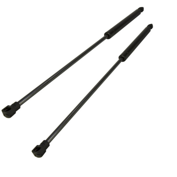 Direct Replacement Rear Upper Tailgate Gas Struts x 2 for Range Rover L322, two black automotive tailgate gas struts on white background.
