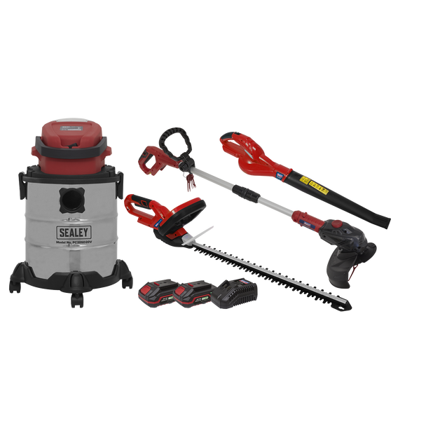 4 x SV20 Series Cordless Garden Power Tool Kit 20V - 2 Batteries