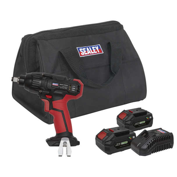 SV20 Series 1/2"Sq Drive Impact Wrench Kit 20V 4Ah - 2 Batteries