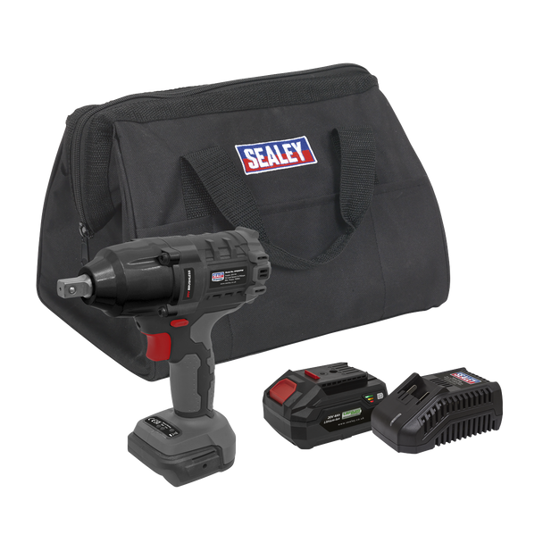 Premier SV20 Series 1/2"Sq Drive Brushless Cordless Impact Wrench Kit 20V 4Ah - CP20VPIWKIT1