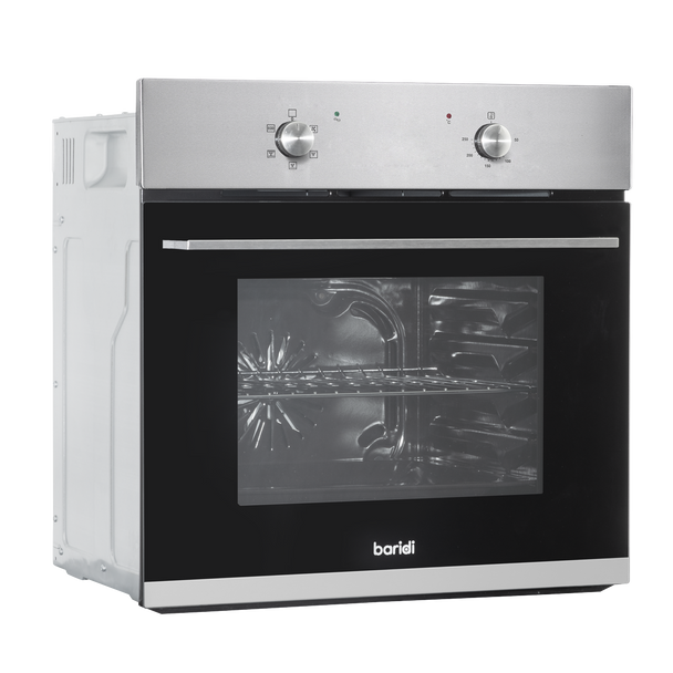 Baridi Integrated Fan-Assisted Electric Oven 60cm 55L Capacity - Black/Stainless Steel