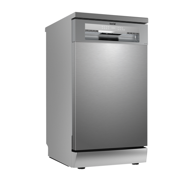 Baridi Slimline Freestanding Dishwasher 45cm Wide 10 Place Settings - Silver