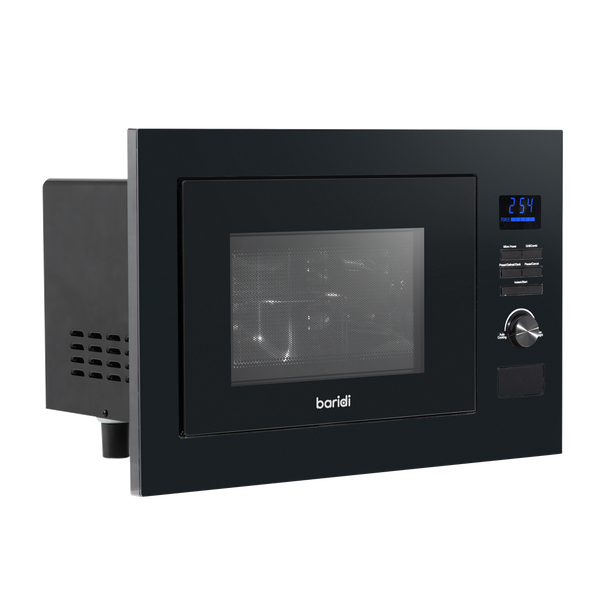 Baridi Integrated Microwave Oven with Grill 25L Capacity 900W - Black